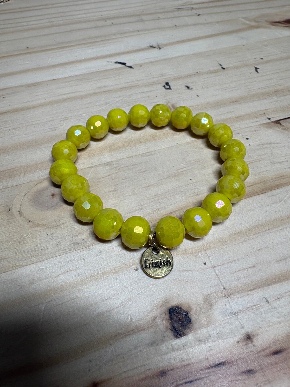 Erimish Yellow Beads Bracelet Stretch Fashion Boho Jewelry